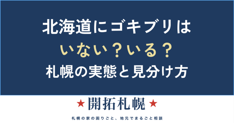北海道にゴキブリはいない？札幌の実態｜出る種類・場所・見分け方