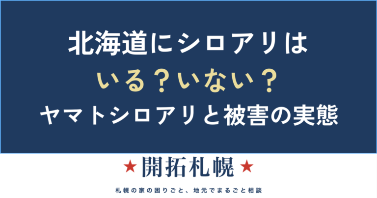 北海道にシロアリはいる？いない？ヤマトシロアリと被害の実態｜開拓札幌